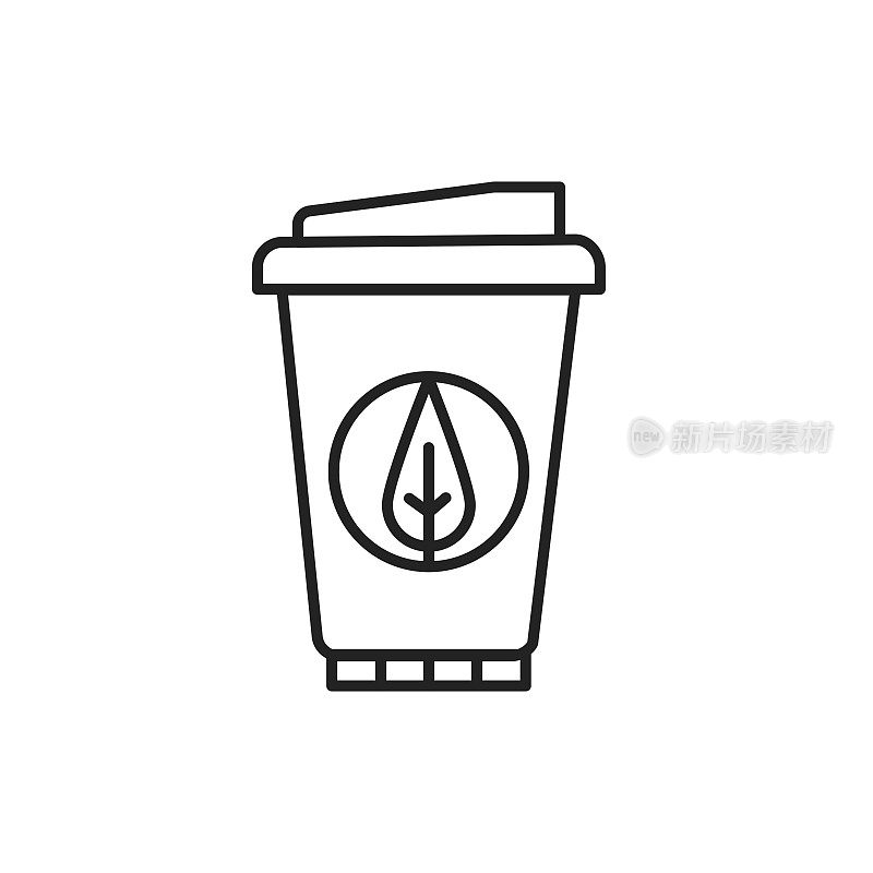 Matcha latte color line icon. Pictogram for web page, mobile app, promo.
